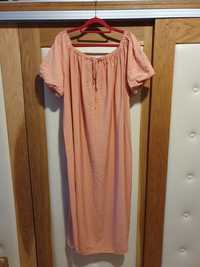 Długa sukienka z odkrytymi ramionami, H&M, M