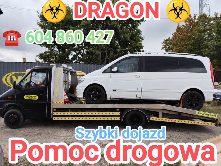 DRAGON Tanio Pomoc Drogowa,Laweta Zielona Góra,Bus 6 osob,Holownik 4x4