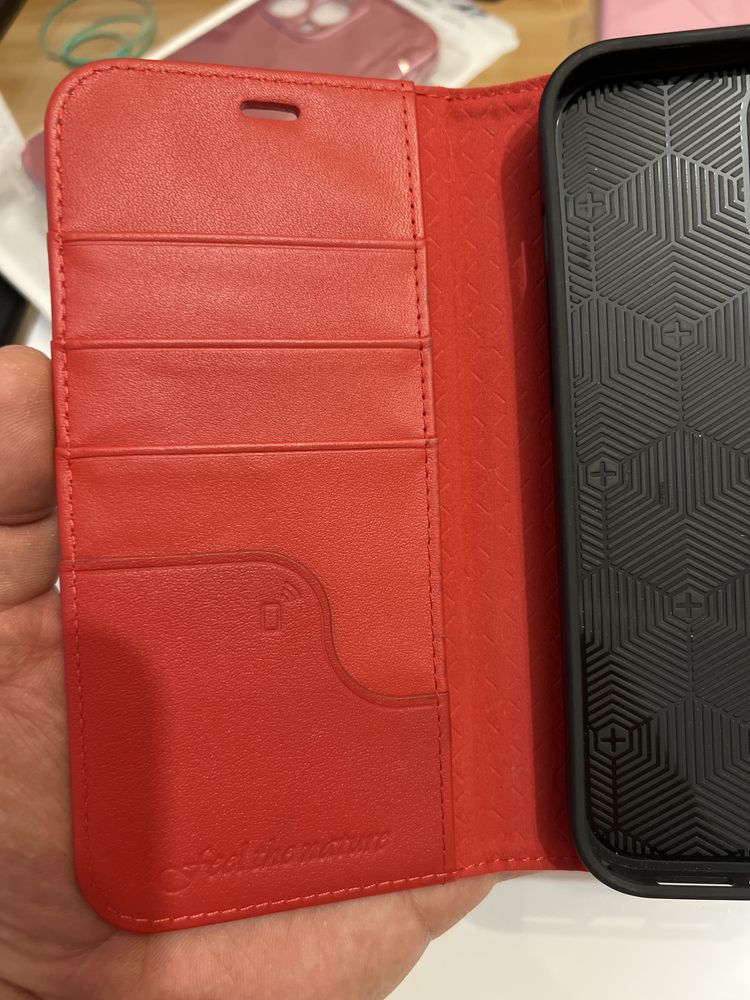 Etui skóra Premium Shieldon iPhone 13 Pro Max + szkło