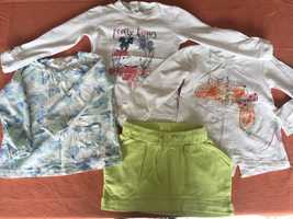 bluzeczki i spódniczka 98, Zara, coccodrillo