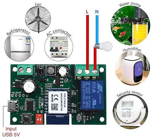 newgoal  moduł przekaźnika  przełącznika wifi, dc 5 v / 12 v