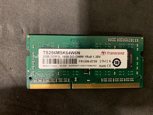 Memória 2GB DDR3L 1600 Transcend TS256MSK64W6N