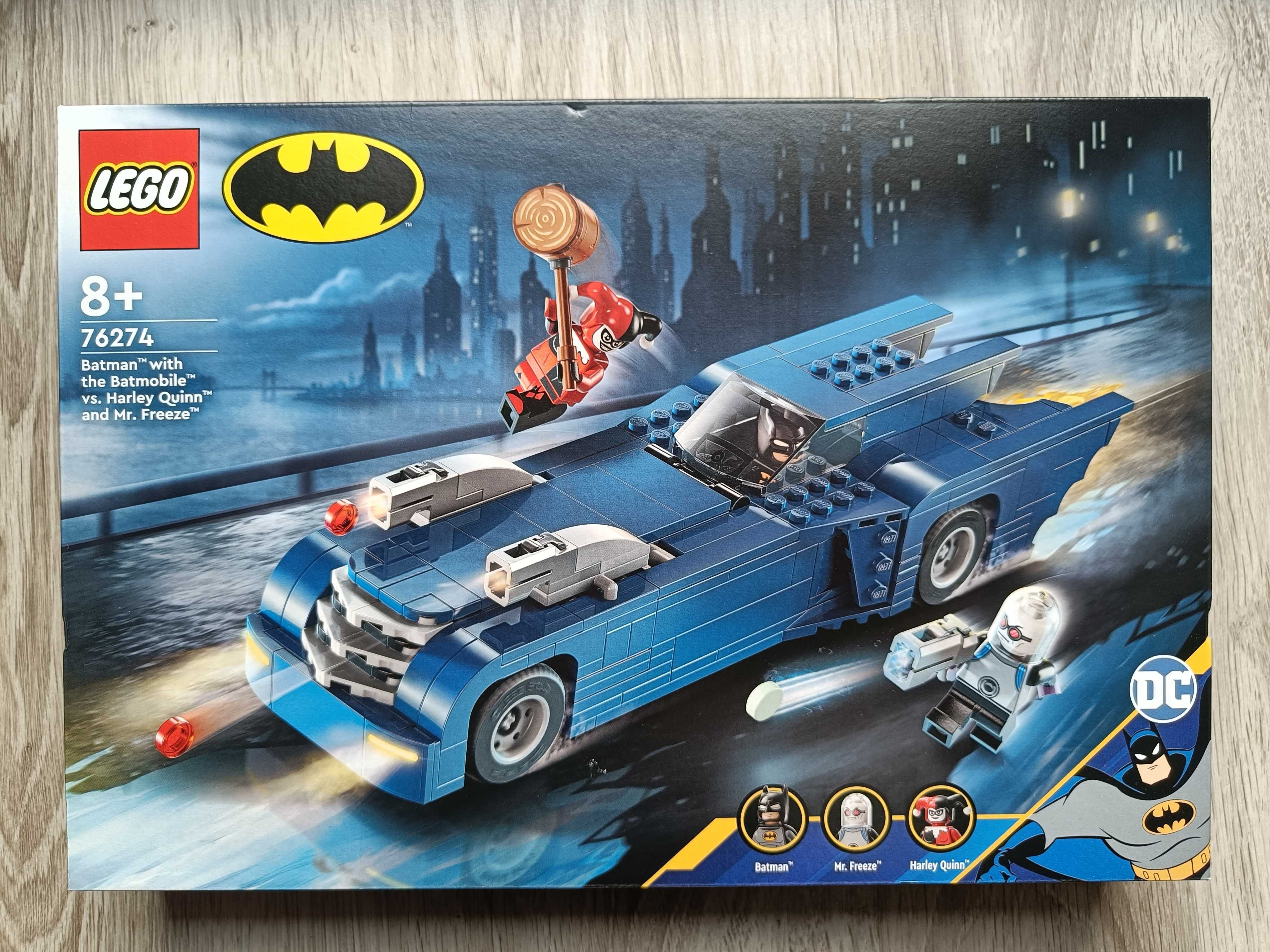 NOWE Klocki Lego 76274  Batman z batmobilem Harley Quinn i Mr. Freeze