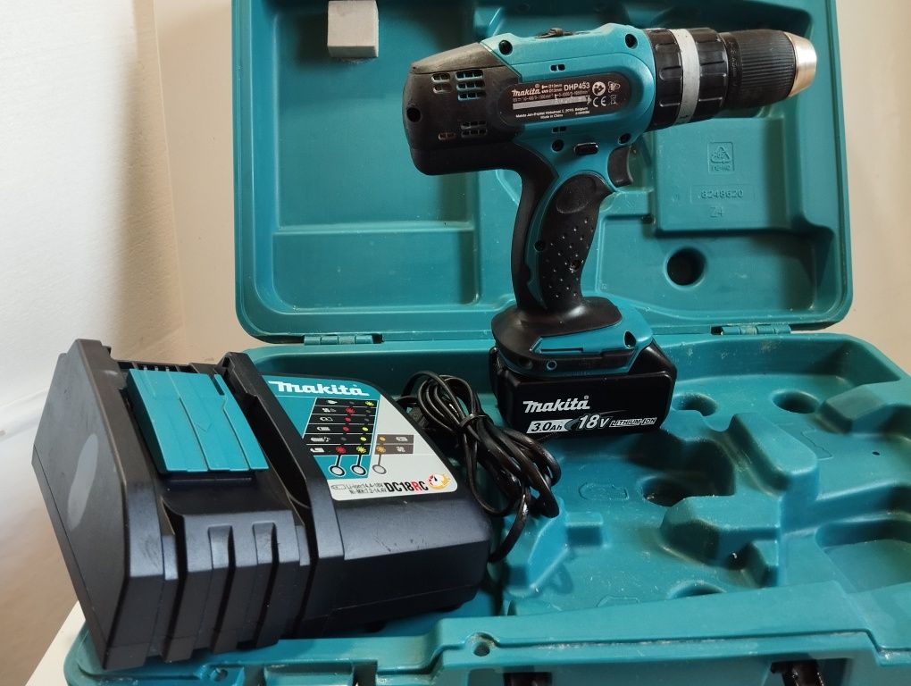 Makita Aku wkrętarka udar DHP453 18v 3.0ah