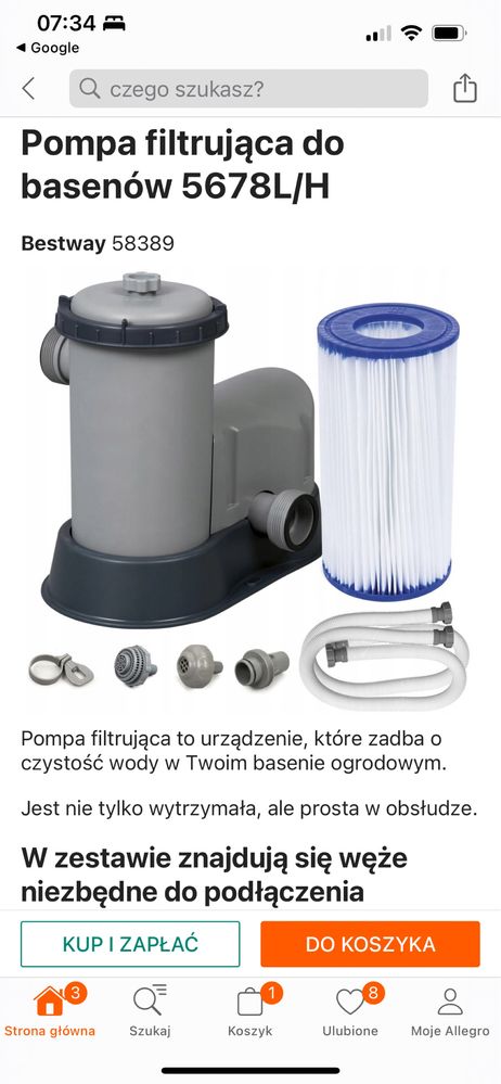 Pompa do basenu BESTWEY