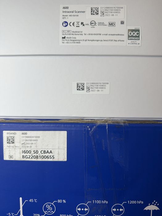 Стоматолонічний сканер medit i600 2022 року б/в та новий 2023 року!
