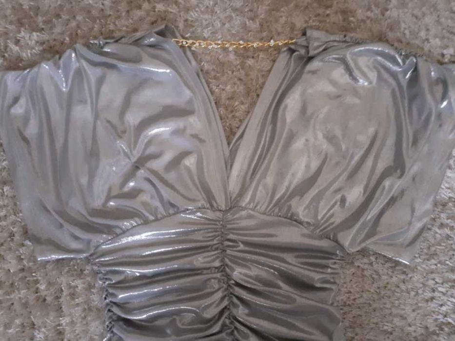 Srebrna bluzka tunika Italy Moda