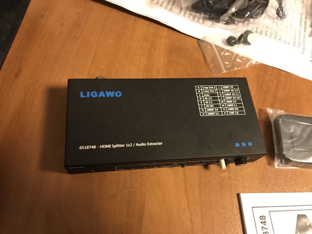 Rozdzielacz hdmi i coaxial optyk nowy