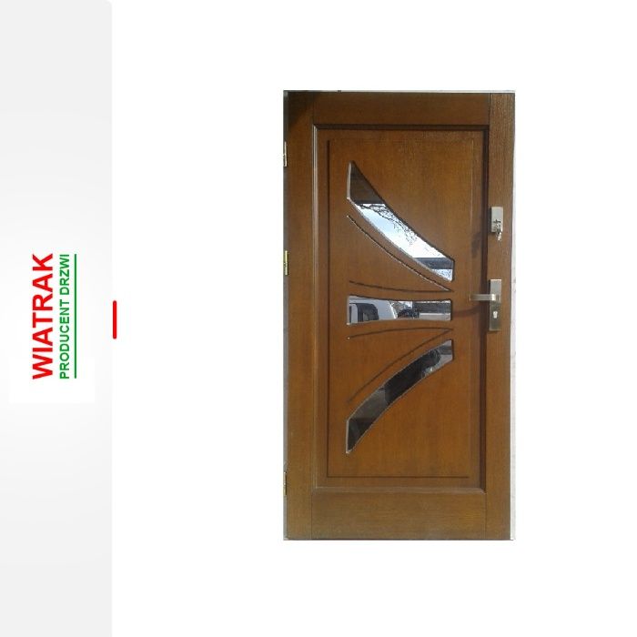 Drzwi zewnętrzne drewniane ocieplane 78mm od ręki Czyste powietrze
