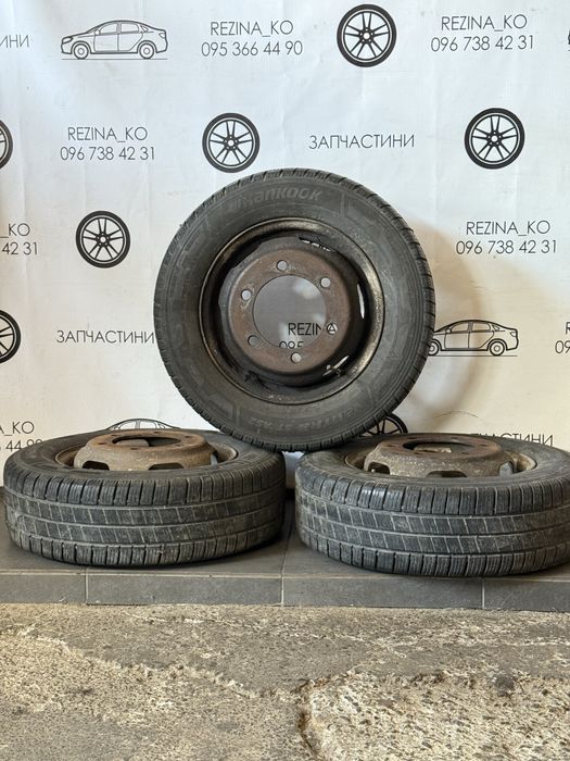 Колеса в зборі 195/70 R15C Hankook (всесезонні),диски 6х205 R15 спарка