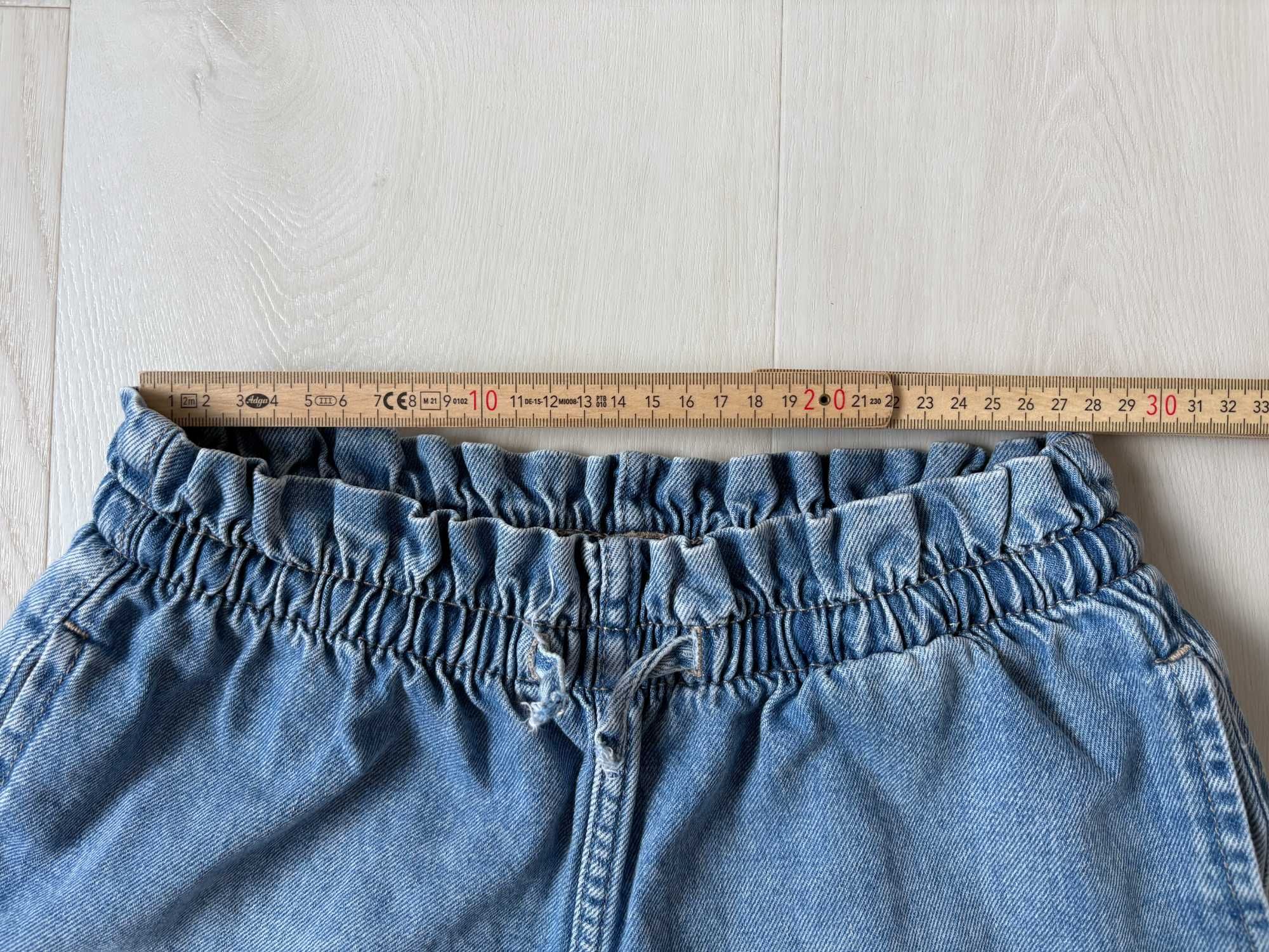 jeans szorty krótkie spodenki H&M na gumę bez zapięcia 164 jnowe 13-14