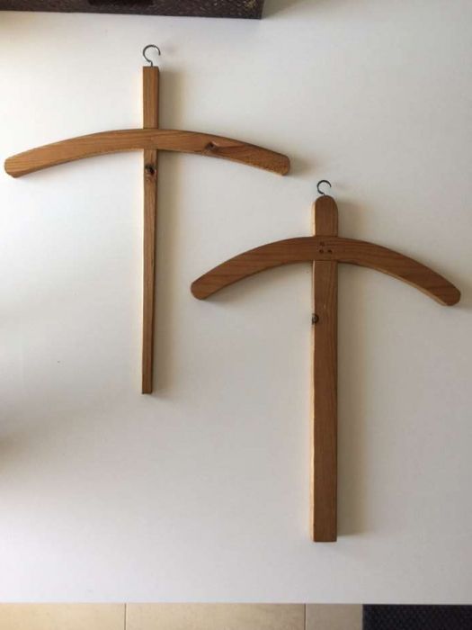 Decoração cruzetas/cabides madeira antiga
