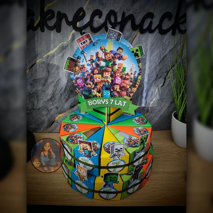 Minecraft tort z papieru