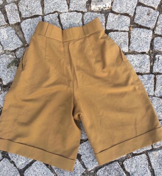 Bermudas/Calções castanhas, Vintage, S/M