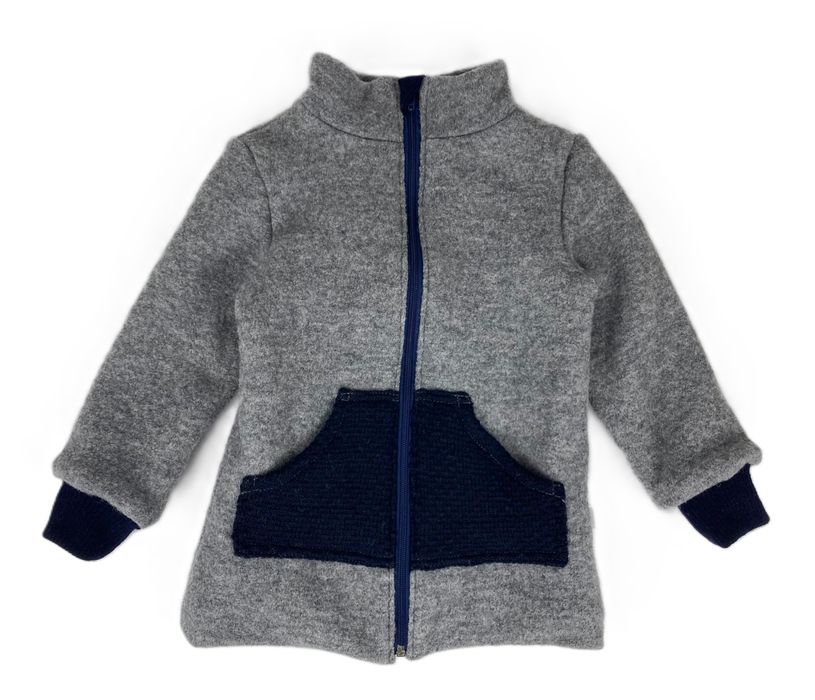 Kurtka 100% wełna parzona 92 cm wool dwuwarstwowa ty.bles