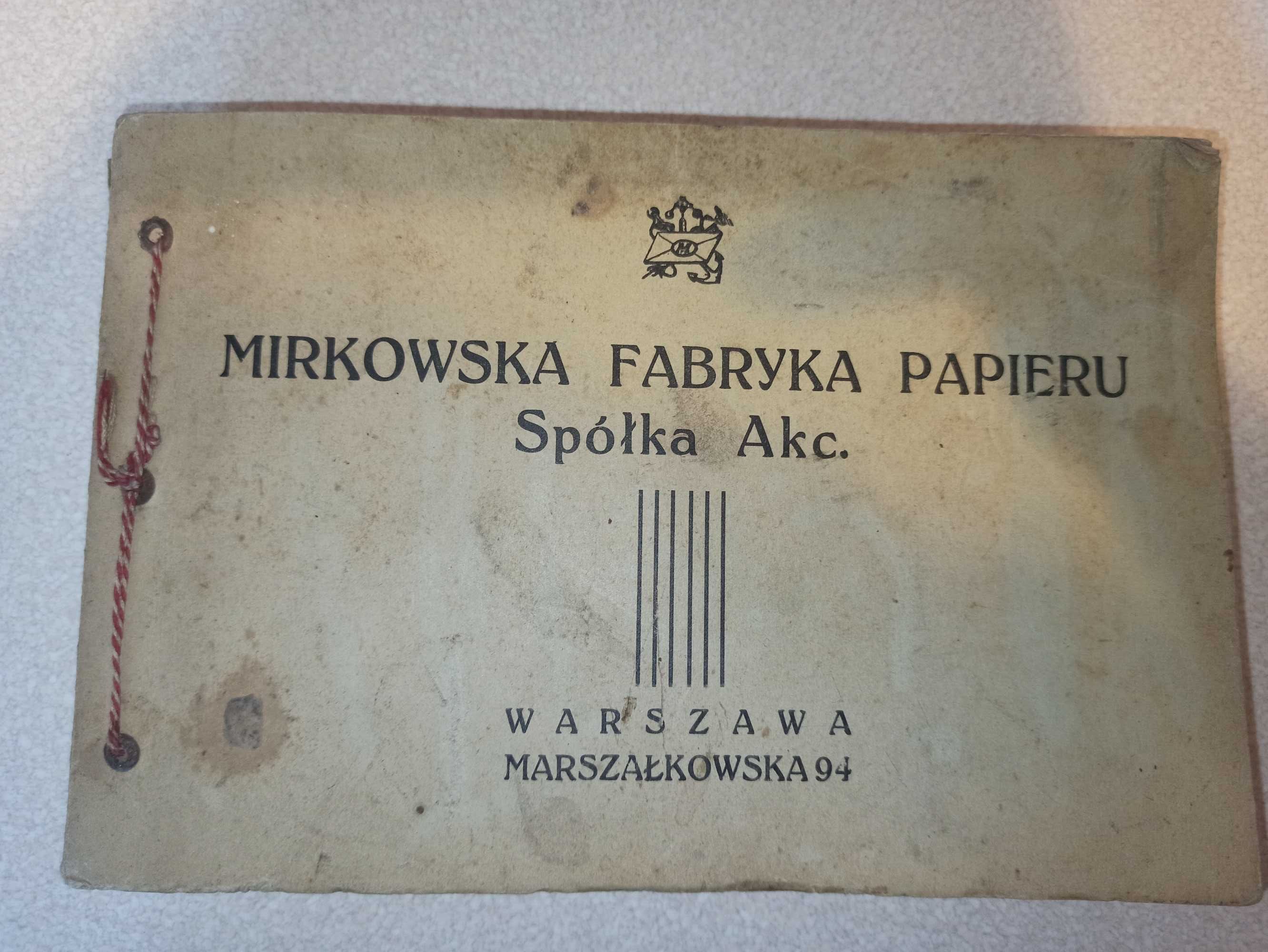 Papier produkcji  J. Franaszek lub Mirkowska Fabryka Papieru ok 1930 r