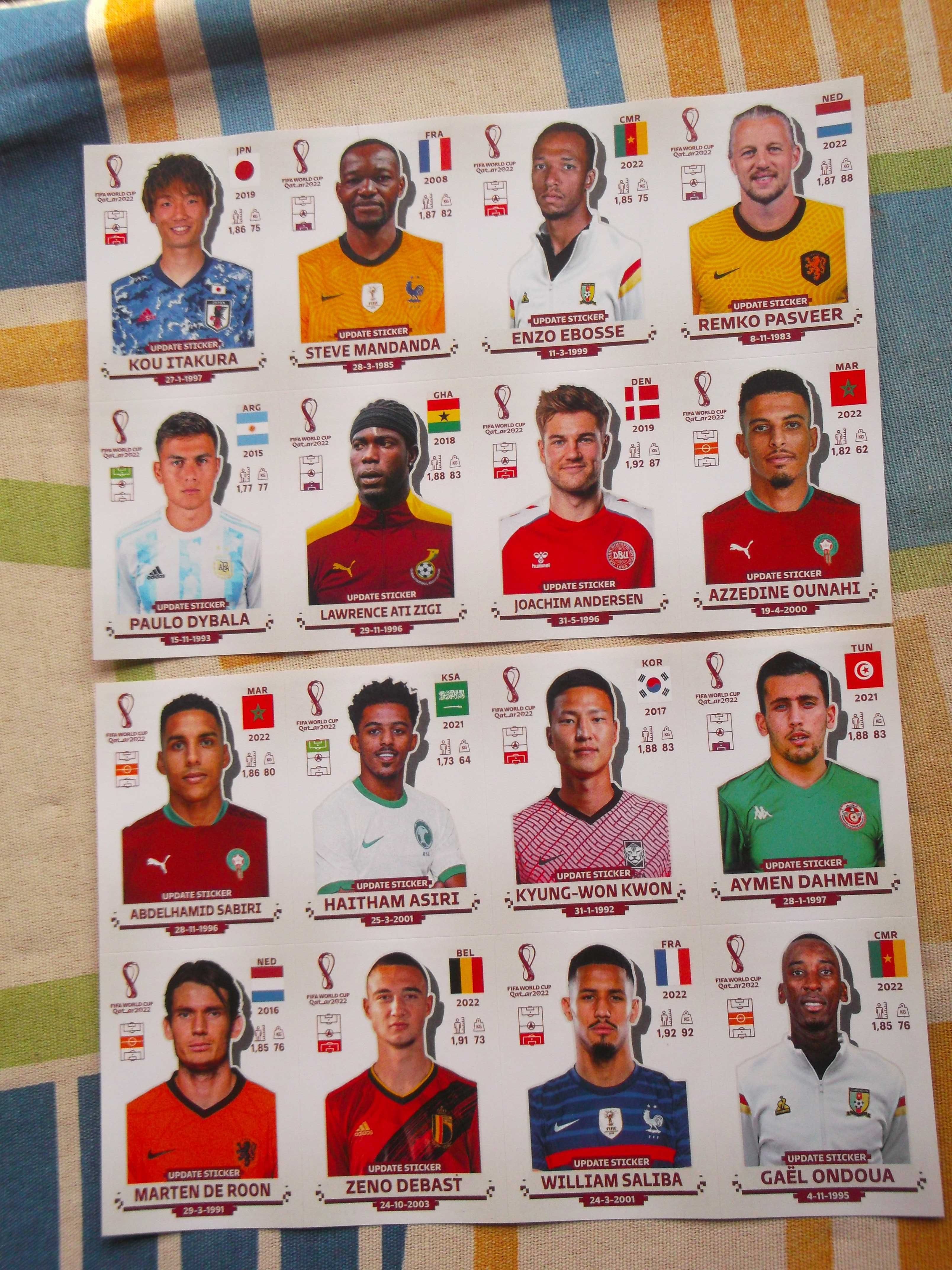 cromos do Qatar  atualizações e Extras