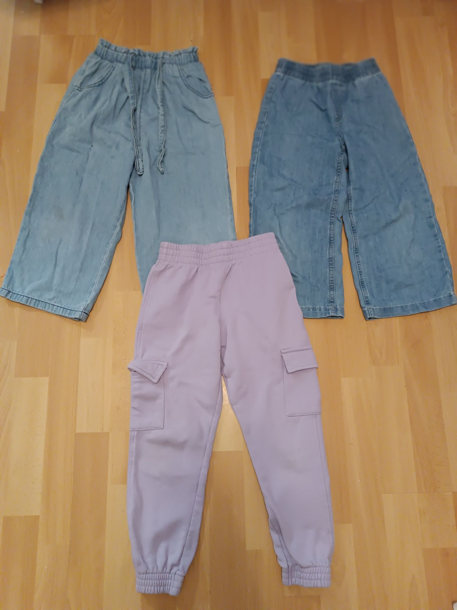 Spodnie zestaw dla dziewczynki r. 122/128