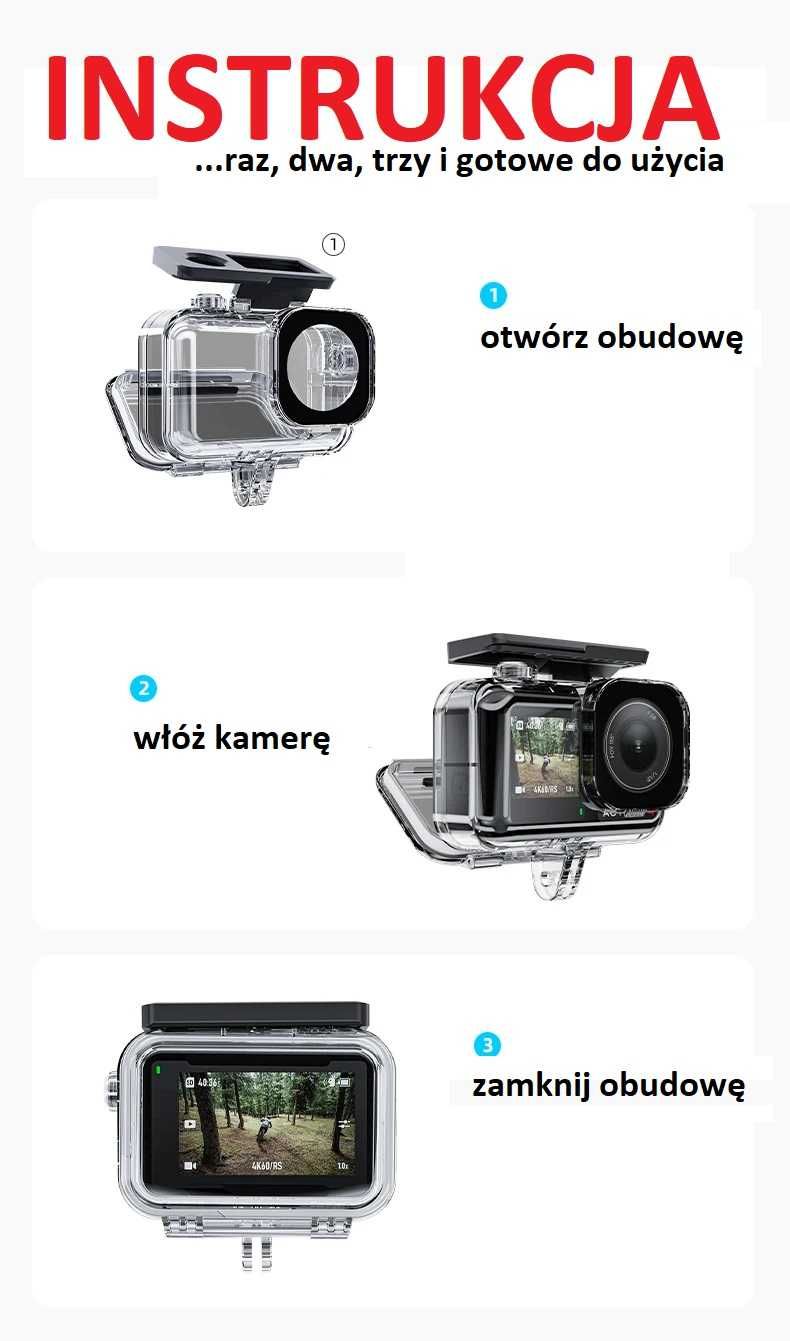 obudowa wodoodporna DJI OSMO ACTION 3 - oryginalne opakowanie
