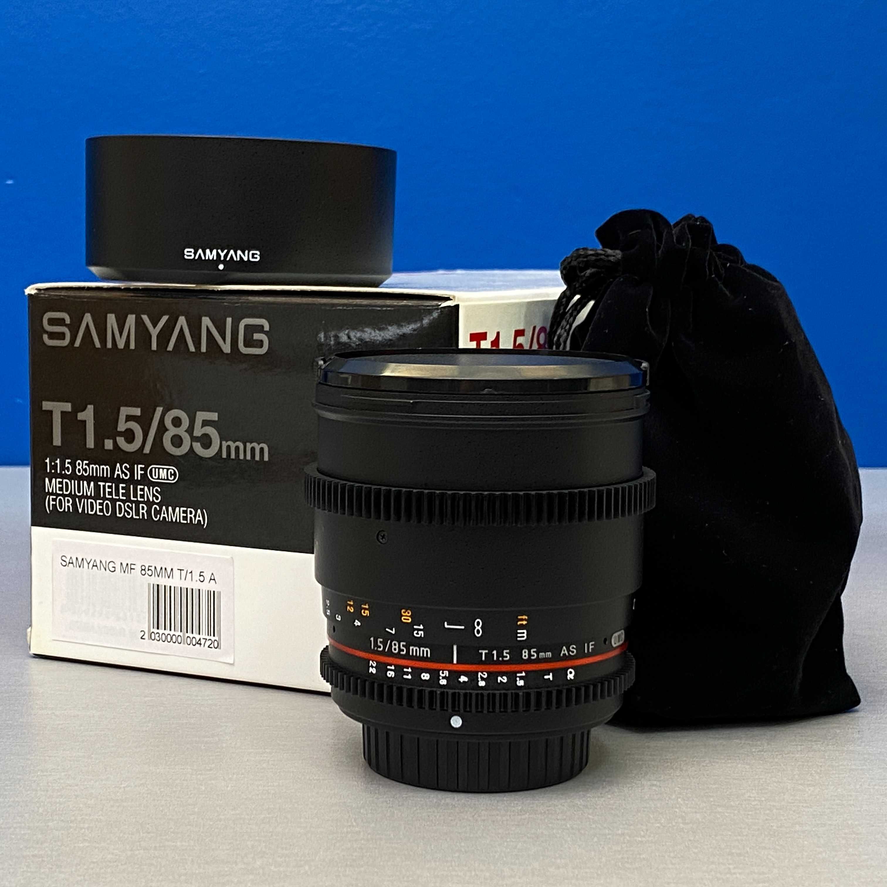 Samyang 85mm T1.5 AS IF UMC (Sony A-Mount) - 3 ANOS DE GARANTIA