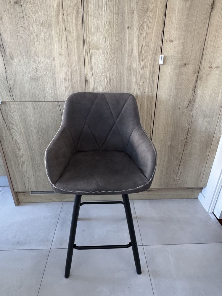 Conjunto 3 Bancos de Bar cinzentos