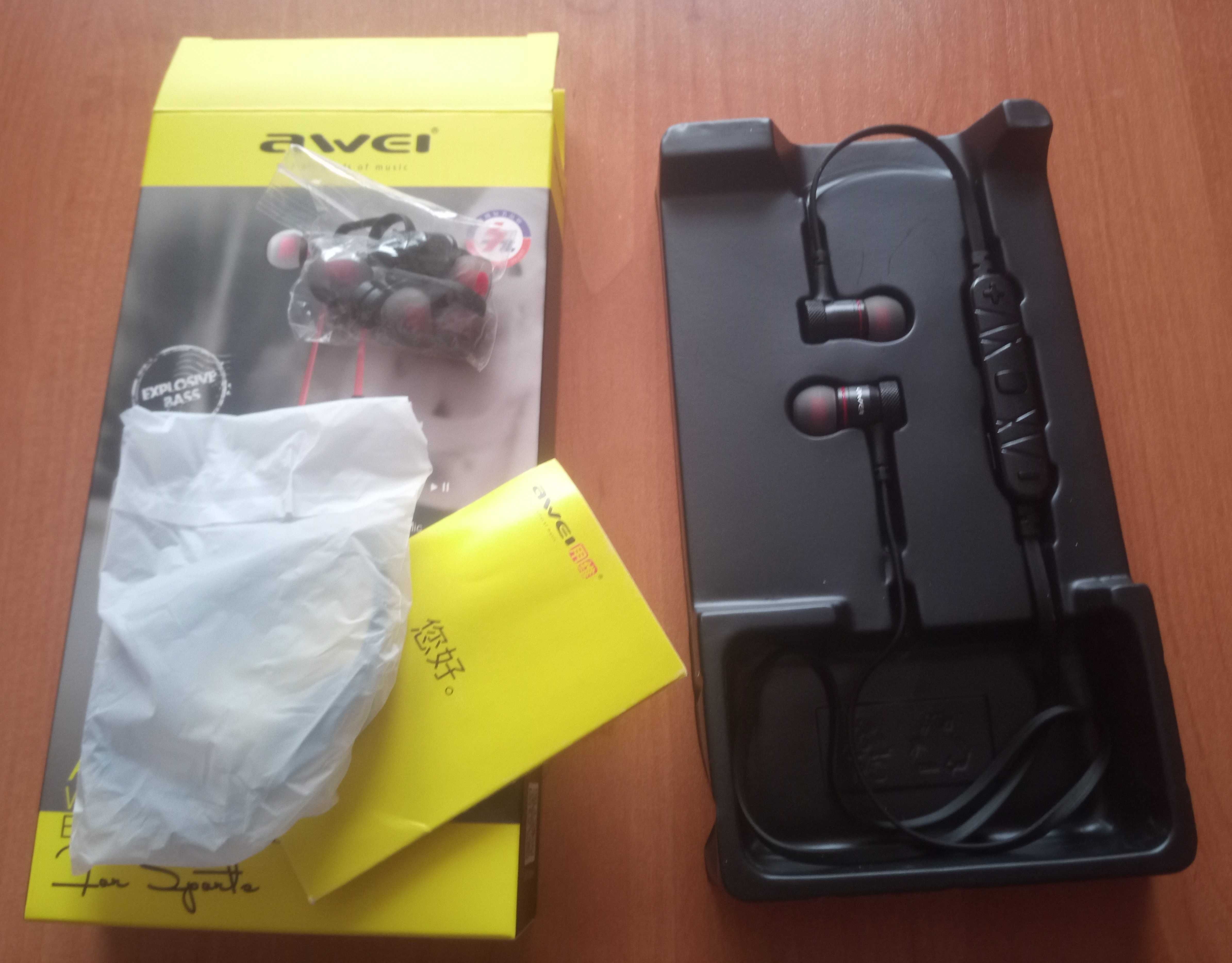 AWEI słuchawki sportowe Bluetooth 4.1 A920BL czarny/black  magnetyczne