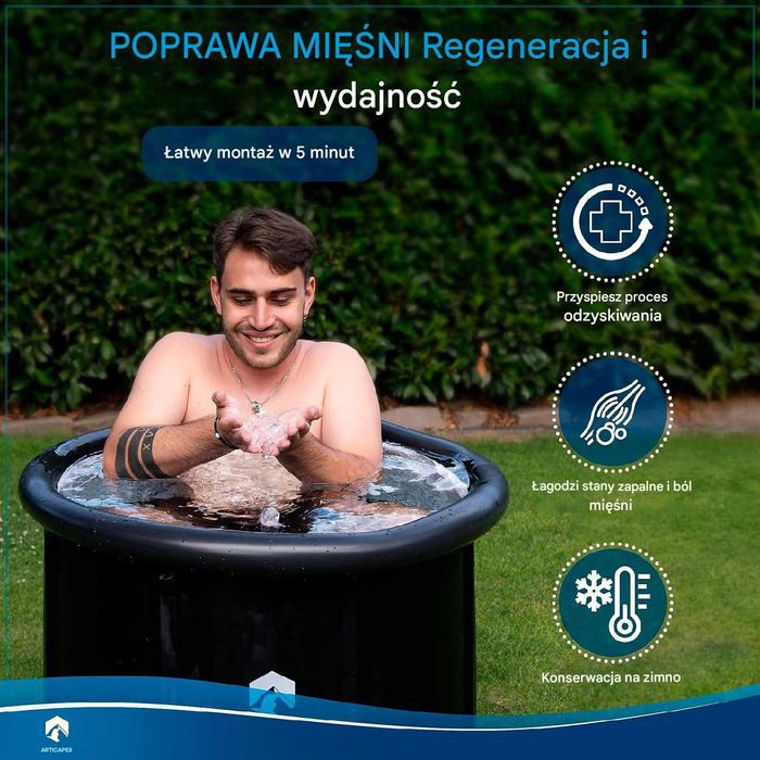 WANNA lodowa DO MORSOWANIA bania beczka składana 360L nowa