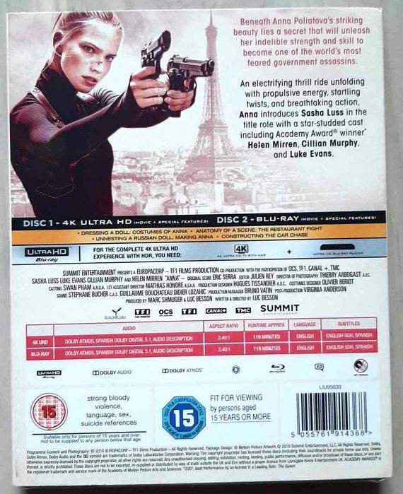 ANNA 4K +blu ray L.Besson w. ENG dodatki!