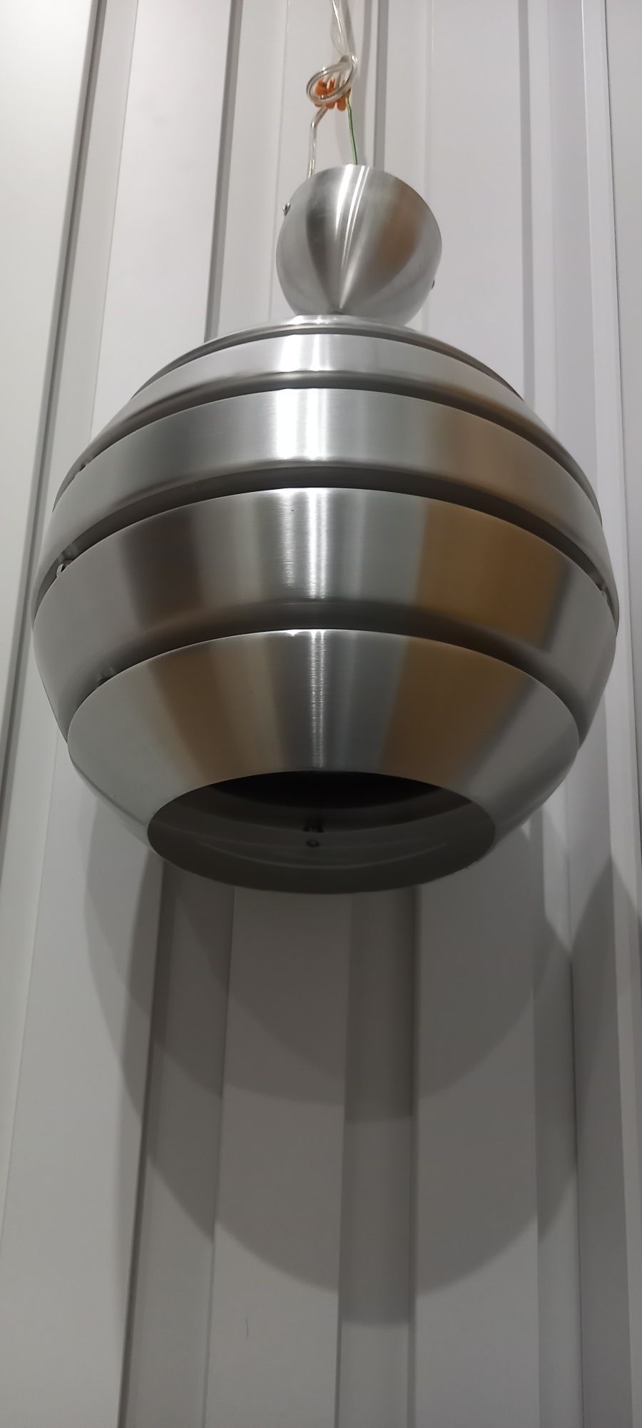 Lampa  kula wisząca srebrna stal