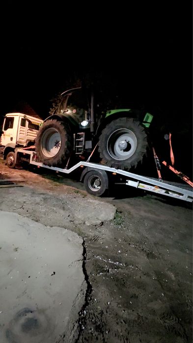 Uslugi tranposrtowe transport maszyny rolnicze, budowlane 8,5t wózki