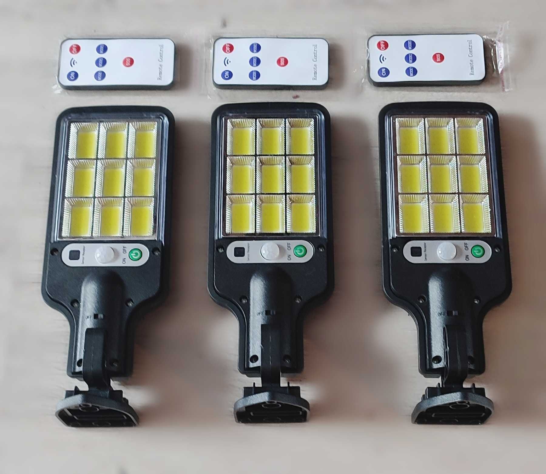 Lampa solarna , zewnętrzna , uliczna czujnik ruchu, zmierzchu, 3 szt
