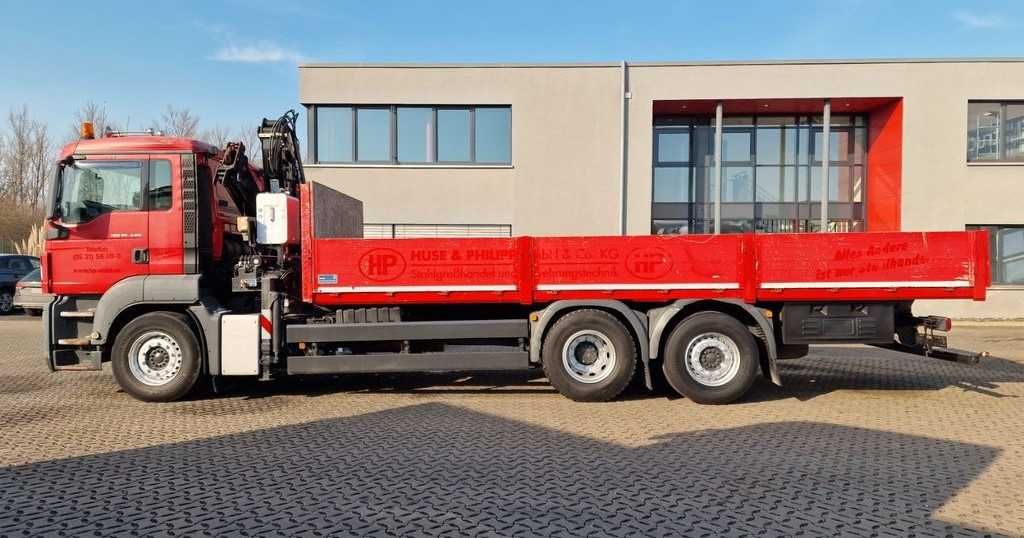 Бортовий MAN TGS 26.440 6x2 кузов 7,31м/2,47/0,54 кран ATLAS 135.2E-A2