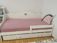 Białe piękne łóżko 160×80 dla dziewczynki