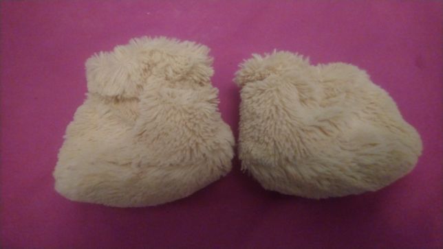 Dwustronne buty dla niemowlaka miś i polar 12cm