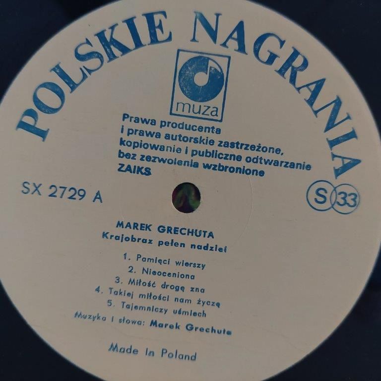 Marek Grechuta - Krajobraz Pełen Nadziei 1990 1 PRESS
