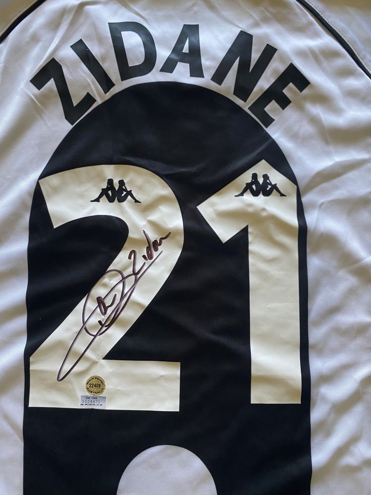 Автограф Zinedine Zidane Зидан на футболке Juventus с сертификатом