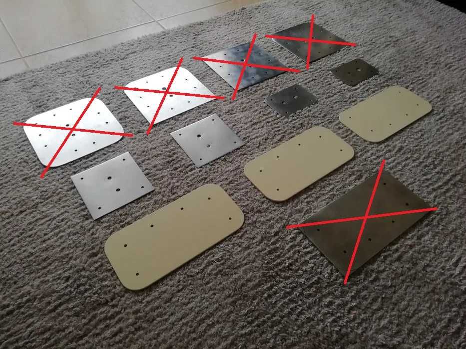 Chapas de Aço Inoxidável pequenas (diversos tamanhos)