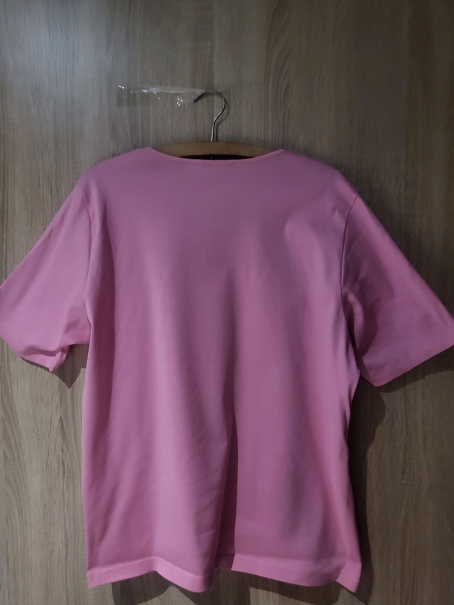 Śliczna duża Różowa bluzka Th-shirt Efixelle rozm.46