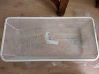 Kosz metalowy biały 75x35 Ikea komplement