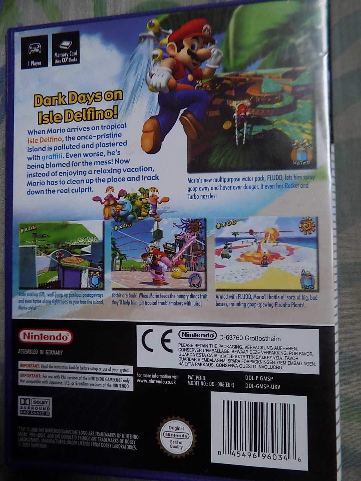 Super Mario Sunshine - 3xA gra na Nintendo GameCube GCN Game Cube bdb!
