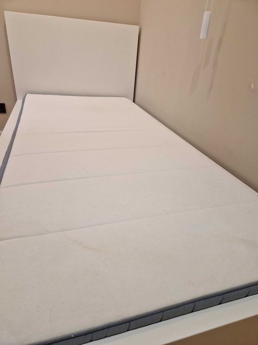 Estrutura de cama MALM, colchão VESTERÖY e Estrado de ripas LINDBÅDEN