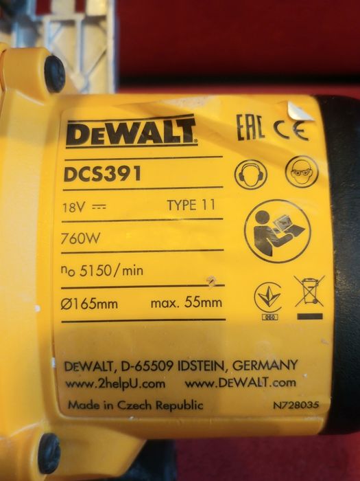 Piła tarczowa dewalt dcs391