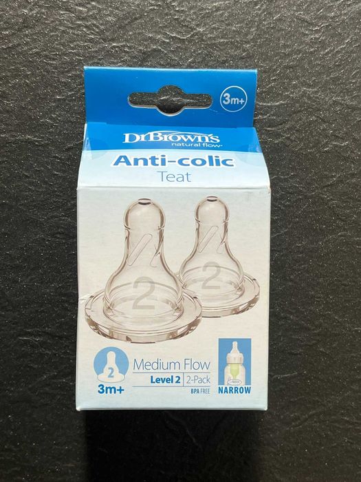 Dr Browns Smoczek standard poziom 2 3-6 miesięcy 2 pak