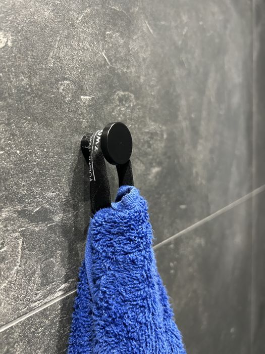 Haczyk / gałka meblowa – czarny mat, aluminiowy, toczony