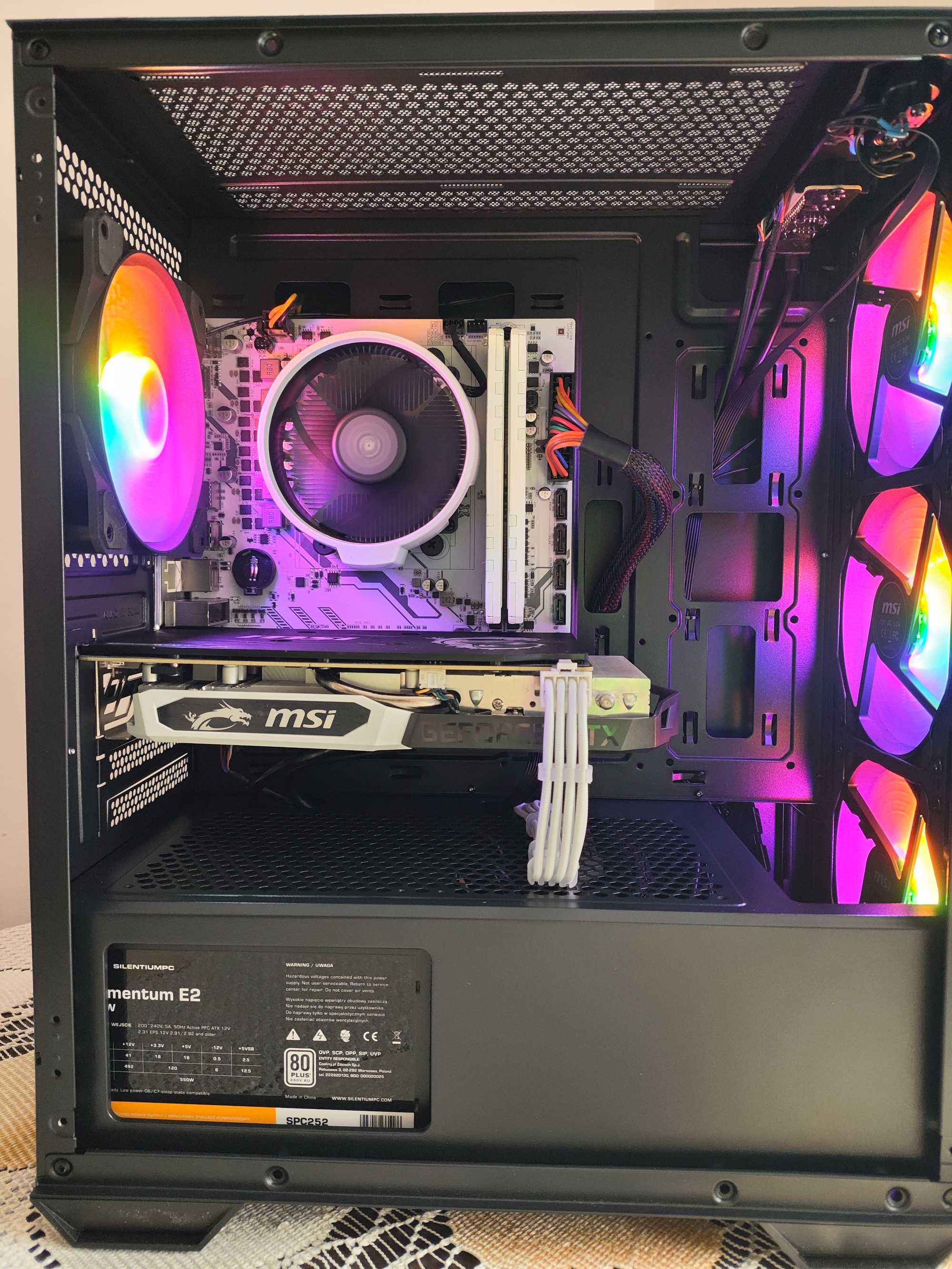 Komputer do gier | Ryzen 5 2600 | GTX 1660 | 16GB RAM | 512 SSD | RGB