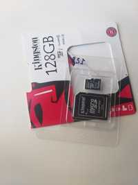 Карта памяти Kingston 128 GB microSD Class 10 + SD Adapter SD.