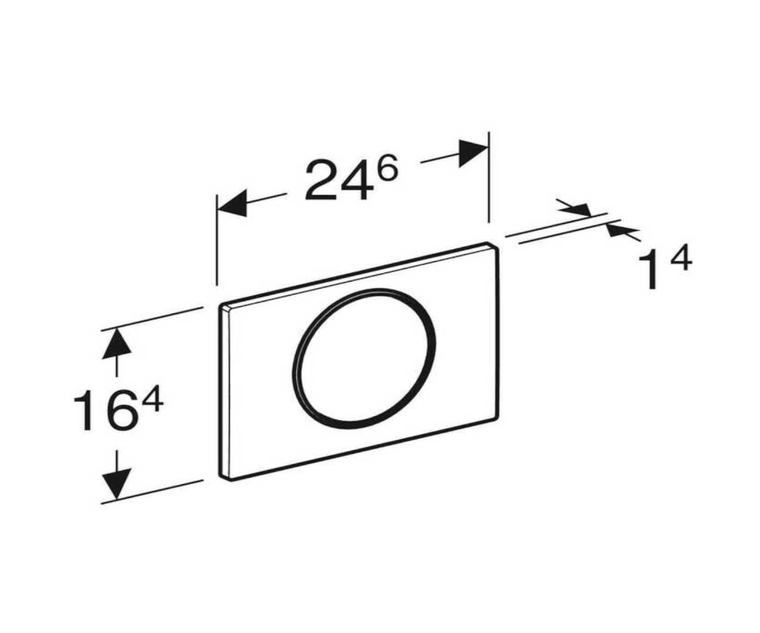 Geberit, Sigma10. Przycisk uruchamiający, czarny mat 115.758.14.5