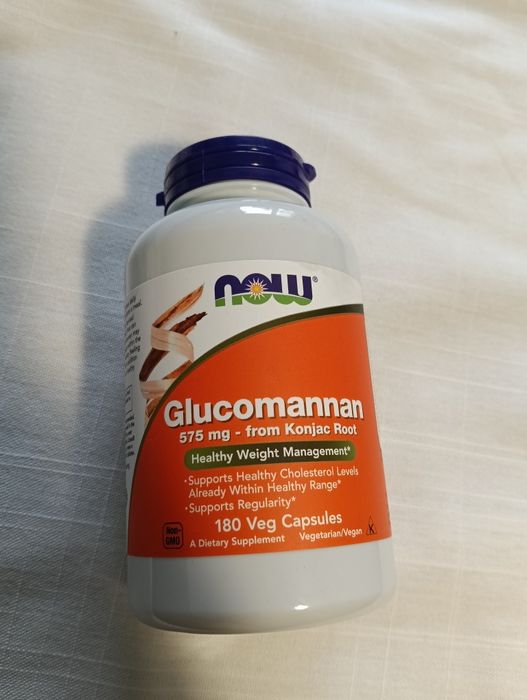 Glucomannan Now, 180 tabletek! z korzenia Dziwidła Riviera