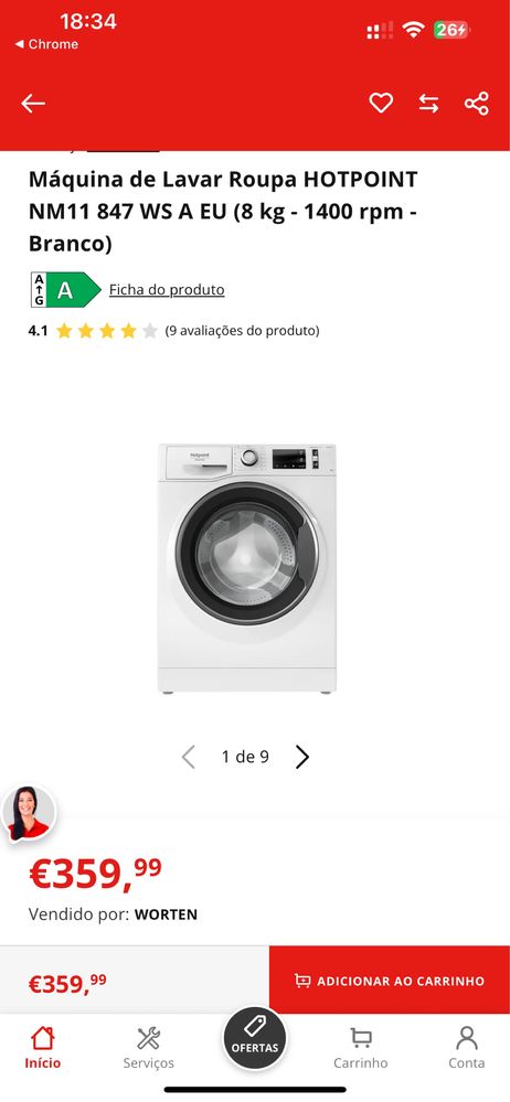 Maquina de lava HOTPOINT