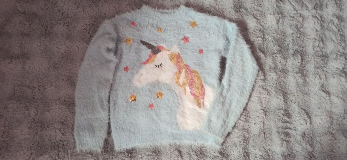 Sweter ciepły jednorożec